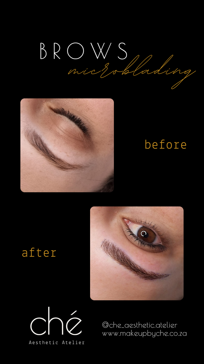 Microblading before and after by Ché Aesthetic Atelier