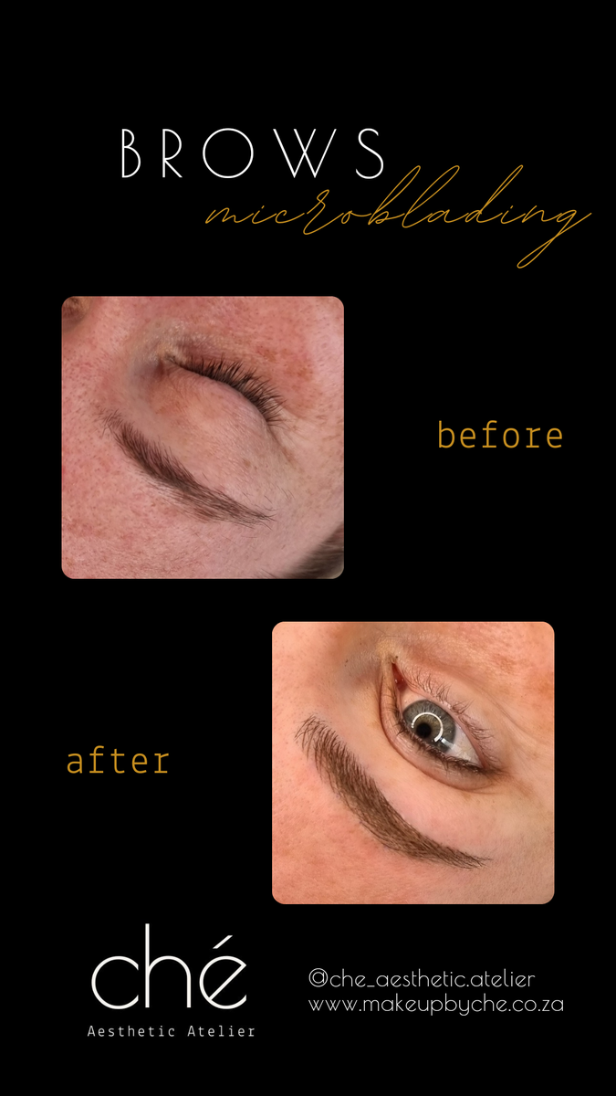 Microblading before and after by Ché Aesthetic Atelier
