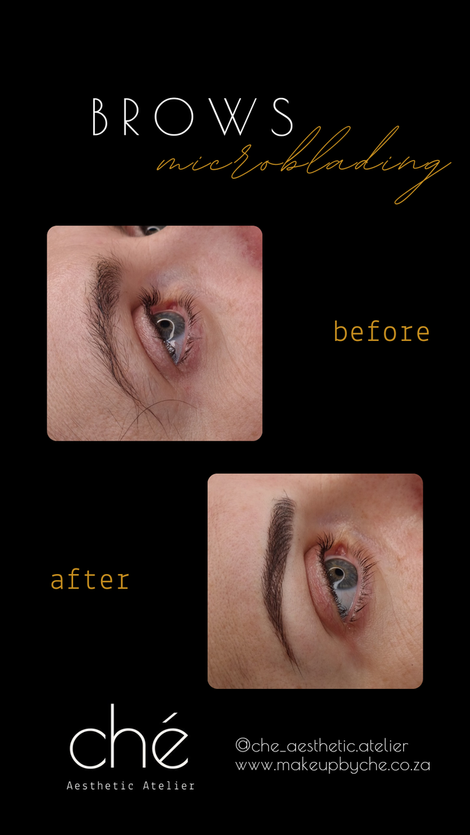 Microblading before and after by Ché Aesthetic Atelier