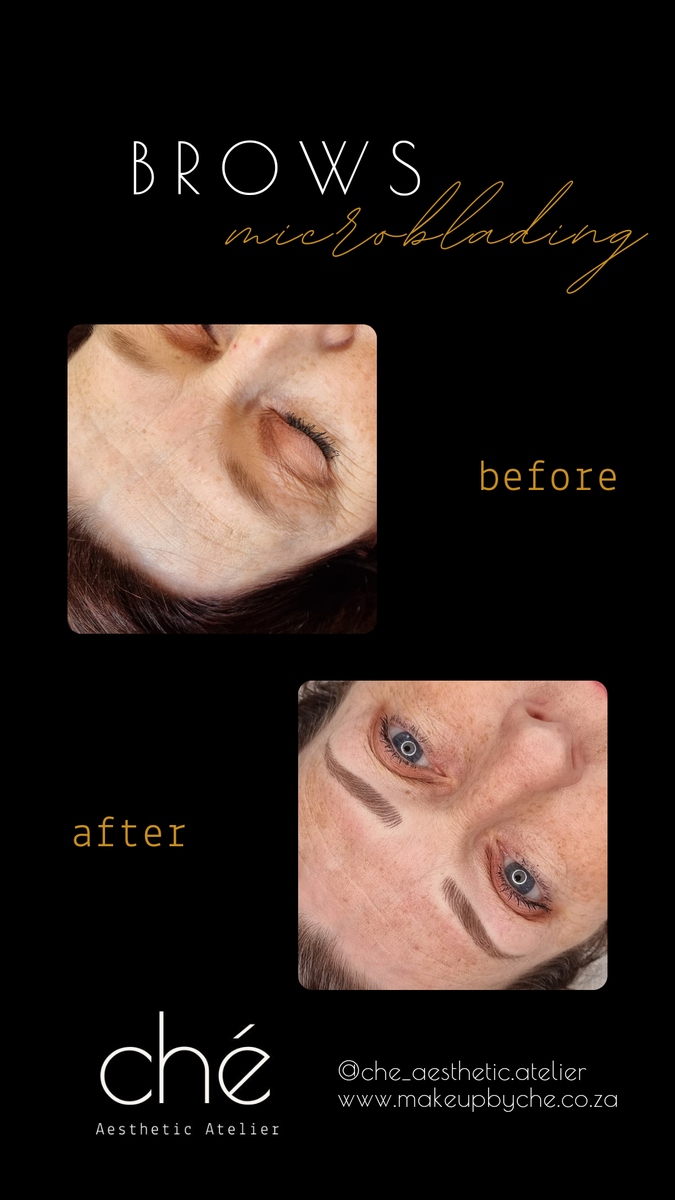 Microblading before and after by Ché Aesthetic Atelier