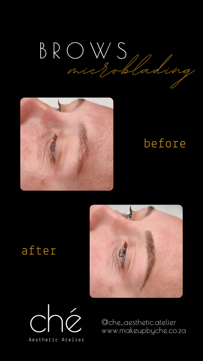 Microblading before and after by Ché Aesthetic Atelier